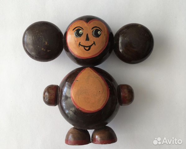 Чебурашка деревянный. Чебурашка. Сувенир