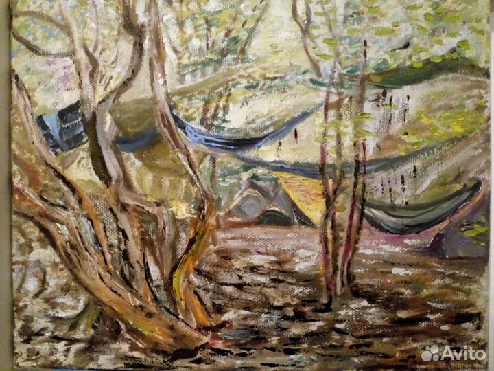 Картина. Масло. 30*24 см. Ущелье Эски-Кермен. Крым