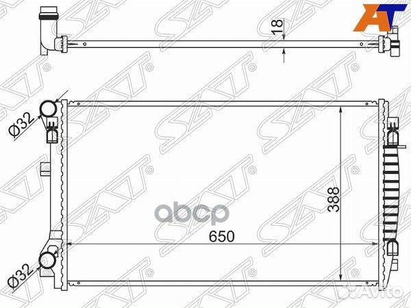Радиатор Audi A3 12-19 / Skoda Kodiaq 16-22 / O