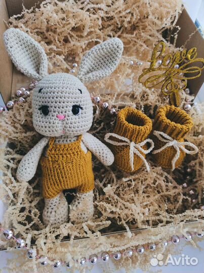 Зайка, бокс для новорождённого, ручная работа