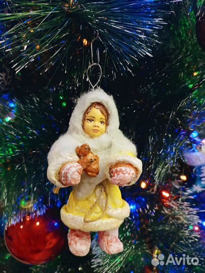 Ватные елочные игрушки