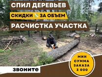 Спил деревьев, расчистка участков