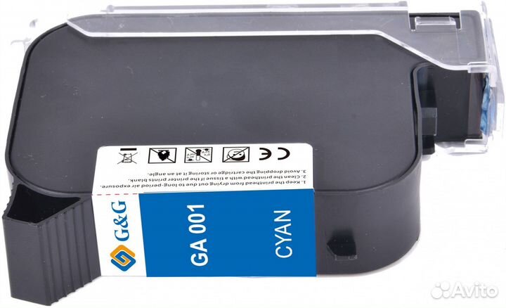 Картридж струйный G&G GA-001C голубой (42мл) для G&G GG-HH1001