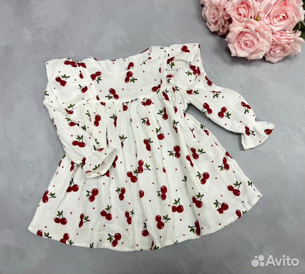 Муслиновое платье для девочек