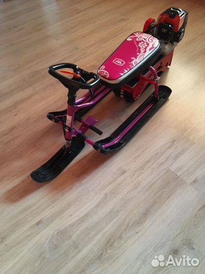 Детский снегокат снегоход с бензиновым мотором б.у