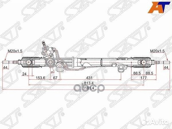 Рейка рулевая ST-44250-60090 Sat