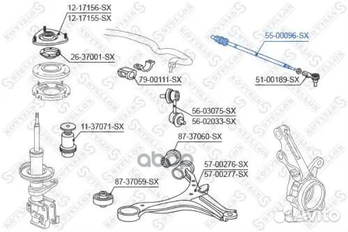 Тяга рулевая Honda element 2003 - 2011 5500096SX
