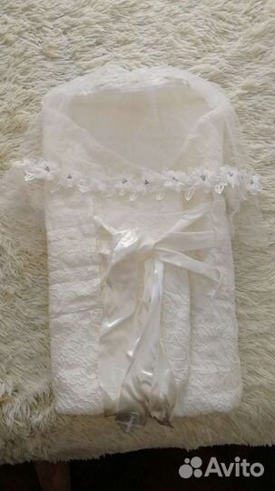 Кружевной конверт-плед Для выписки