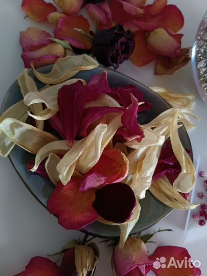 Сухоцветы, стеклянная крошка для смолы мыла свечей