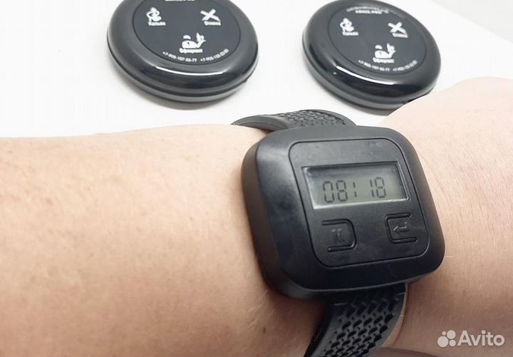 Комплект: часы официанта, кнопка вызова официанта