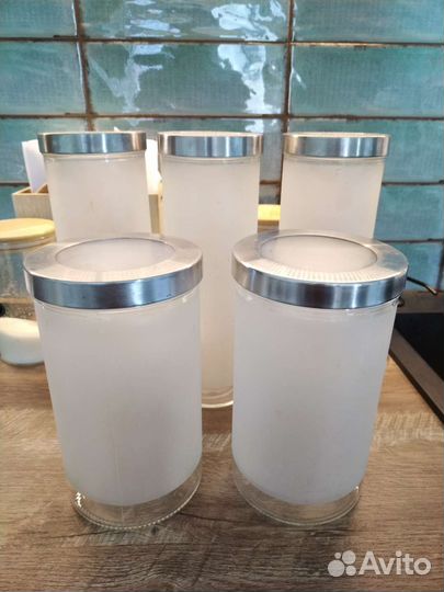 Банки для сыпучих продуктов IKEA, стекло