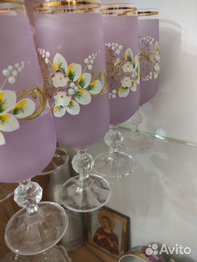 Фужеры богемия180 мл 4 шт