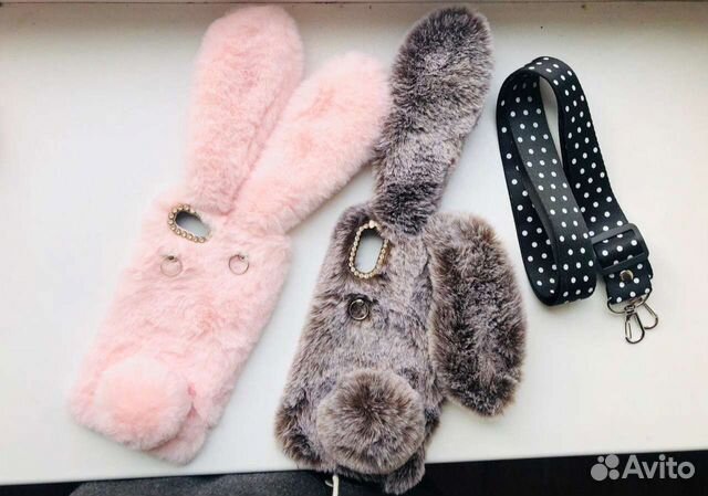 Роскошный пушистый меховой чехол на iPhone