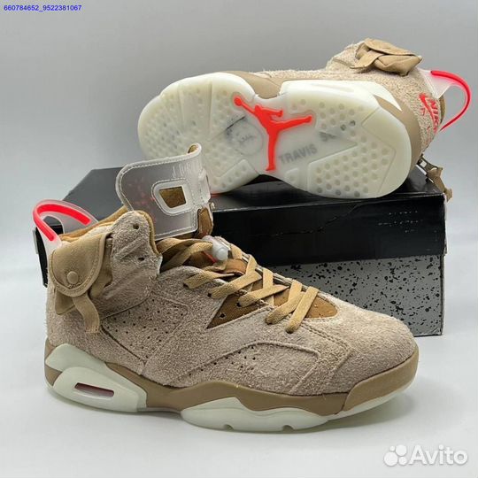 Кроссовки Nike Air Jordan 6 Retro x Travis Scott (Арт.95452)