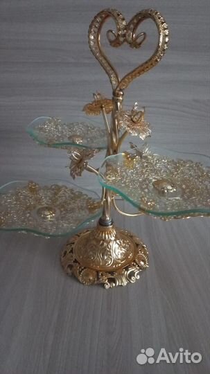 Фруктовница этажерка золотая