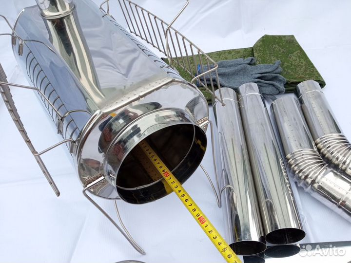 Печь коптильня Кабанчик на 15 л. с решетками