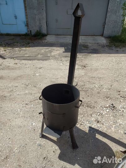 Казан чугунный 16 литров с печкой