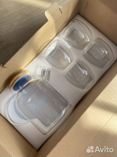 Набор заварочный чайник и чашки