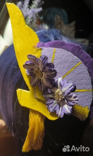 Косплей парик райден геншин