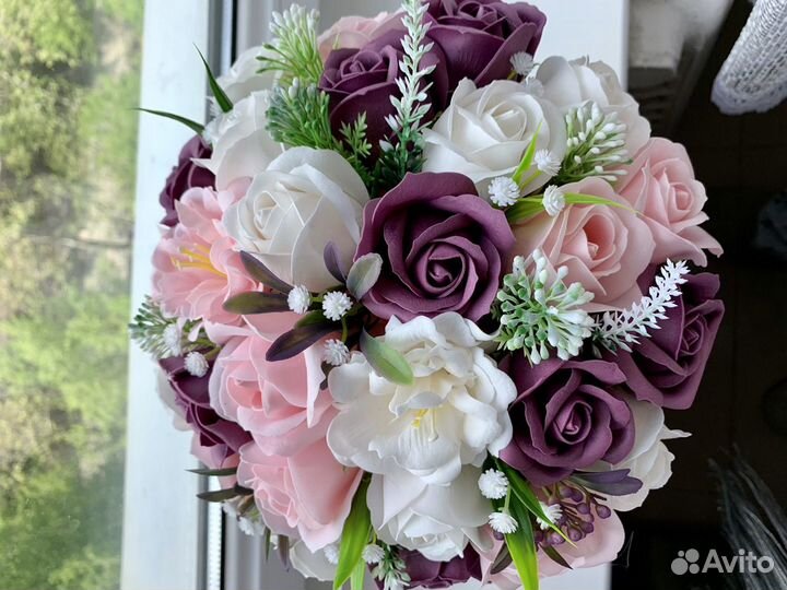 Букет из мыльных роз