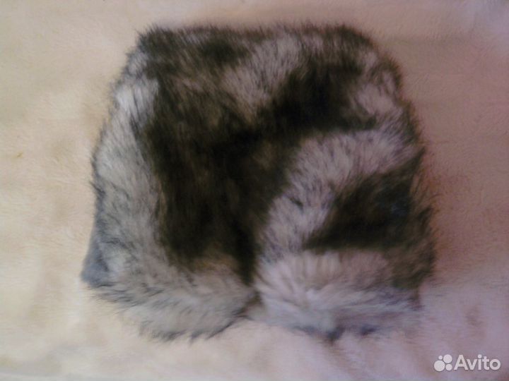 Шапка Кошка из экомеха, р-р 54-56