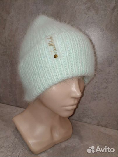 Шапка из ангоры и пуха норки