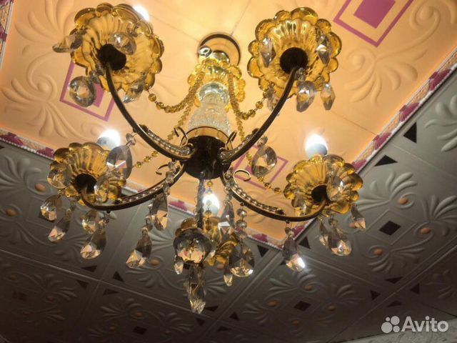 Люстра потолочная хрустальная