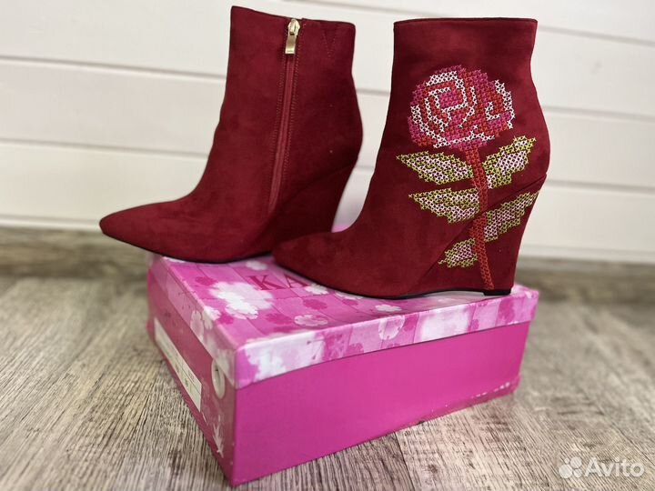 Новые демисезонные женские ботильоны из замши 38