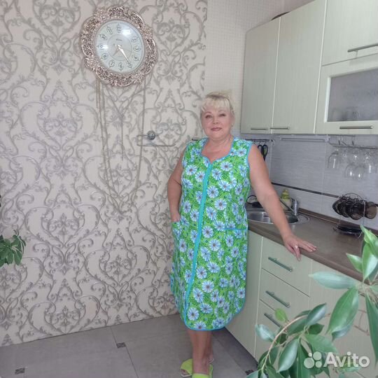 Халат женский на молнии новый 44-64