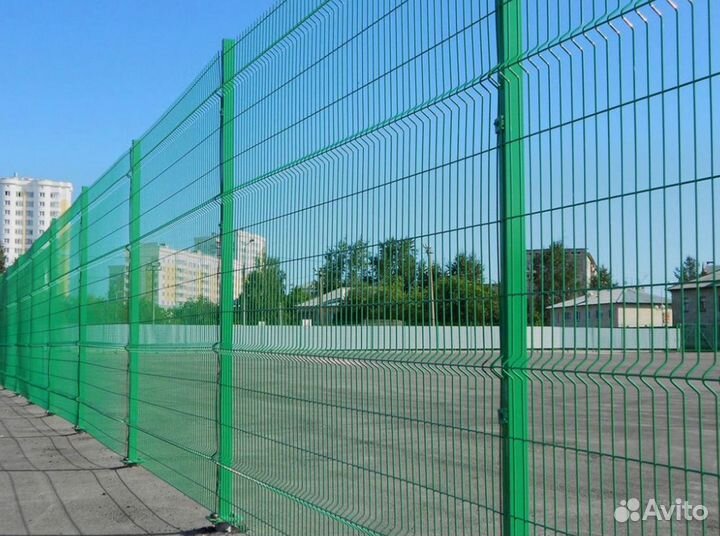 Забор сиз 3Д сетки с установкой промышленная зона