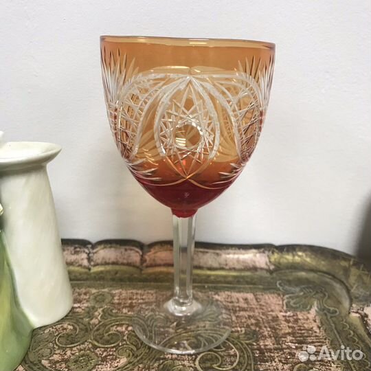 Бокал Цветной хрусталь