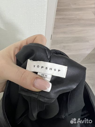 Кожаное платье topshop