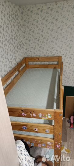 2х ярусная кровать IKEA с матрасами IKEA