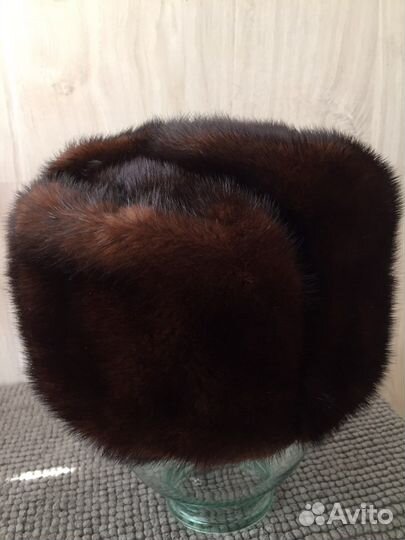 Мужская шапка норковая, р.58
