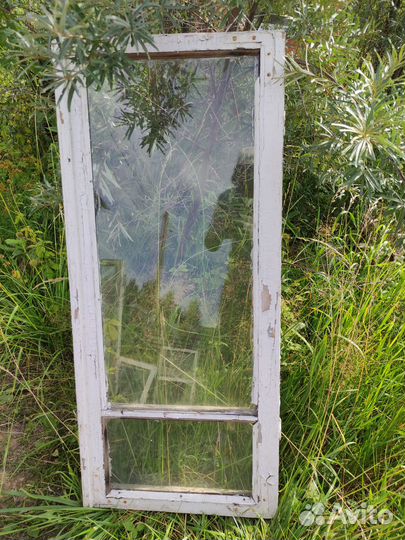 Оконные рамы деревянные б/у со стёклами