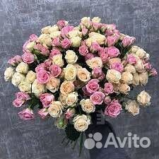 Доставка цыетов в Москве, 101 роза, букет роз