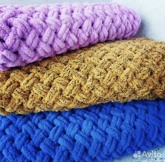 Плед детский вязаный ручная работа