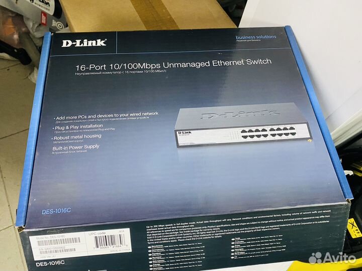 Коммутатор D-link DES-1016С 16 портов