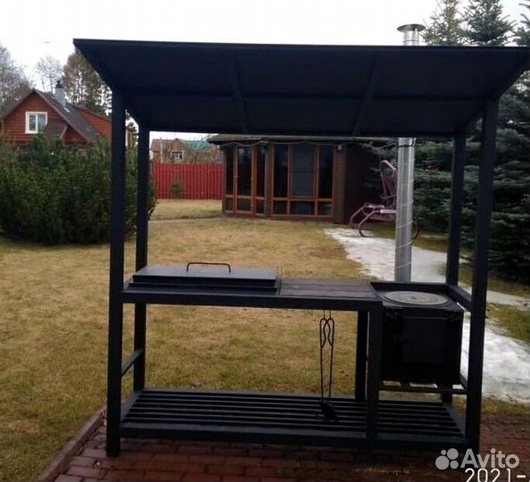 Мангал с печкой