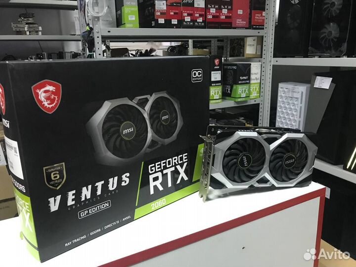 Видеокарта MSI RTX 2060 Ventus 6 Gb