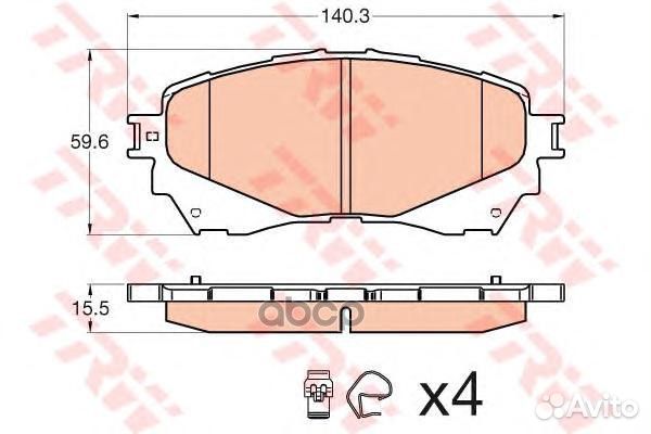 Колодки передние mazda 6 (GJ, GH) GDB3580 GDB35