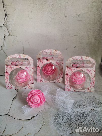 Подарочное мыло Цветок в куполе в ассортименте