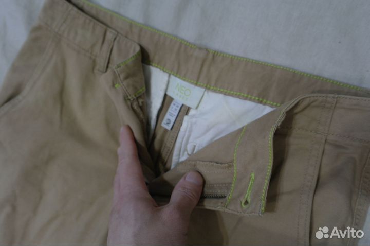 Брюки мужские или на подростка бежевые песочные