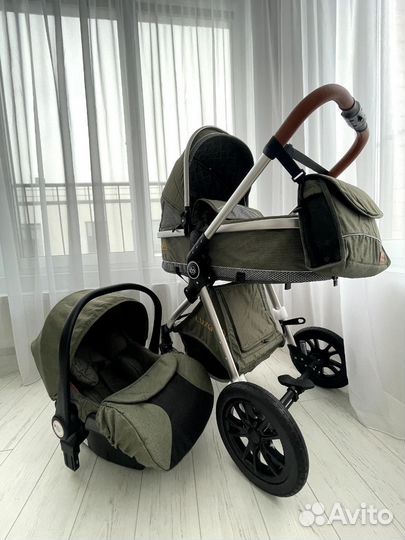 Коляска 3 в 1 новая (хаки)