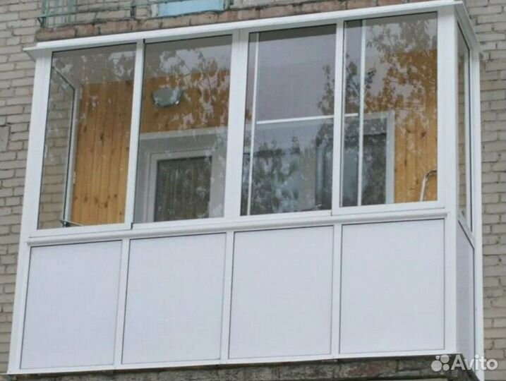 Застекление балкона алюминиевое