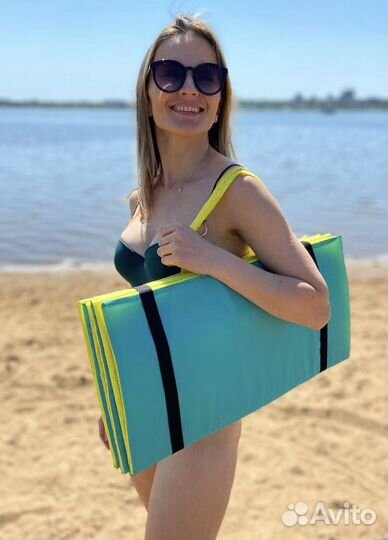 Пляжный коврик жёлтый