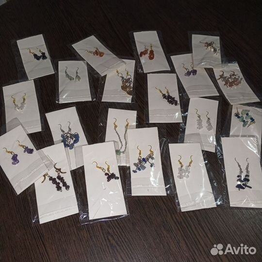 Серьги ручной работы в ассорти