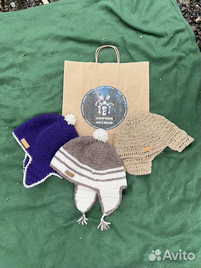 Шапка банная вязаная