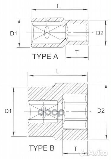 Головка торцевая 6 гр. 1