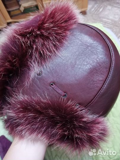 Шапка ушанка женская натуральный мех